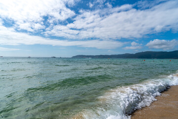 The beautiful coastline of Sanya, China