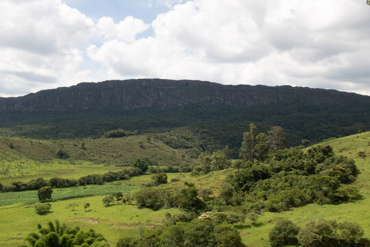 landscape with mountains