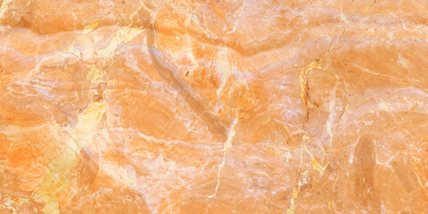 Orange onyx marble texture background pattern with high resolution, Close up polished surface of...