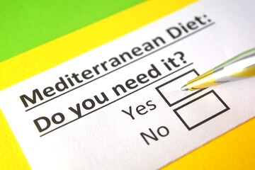 One person is answering question about mediterranean diet.