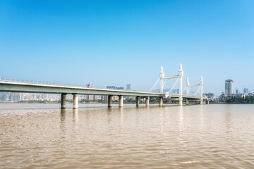 Zhuhai City Scenery and Coastline Baishi Bridge Landscape