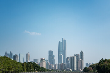 Obraz premium Guangzhou City Scenery and Modern Architecture Landscape