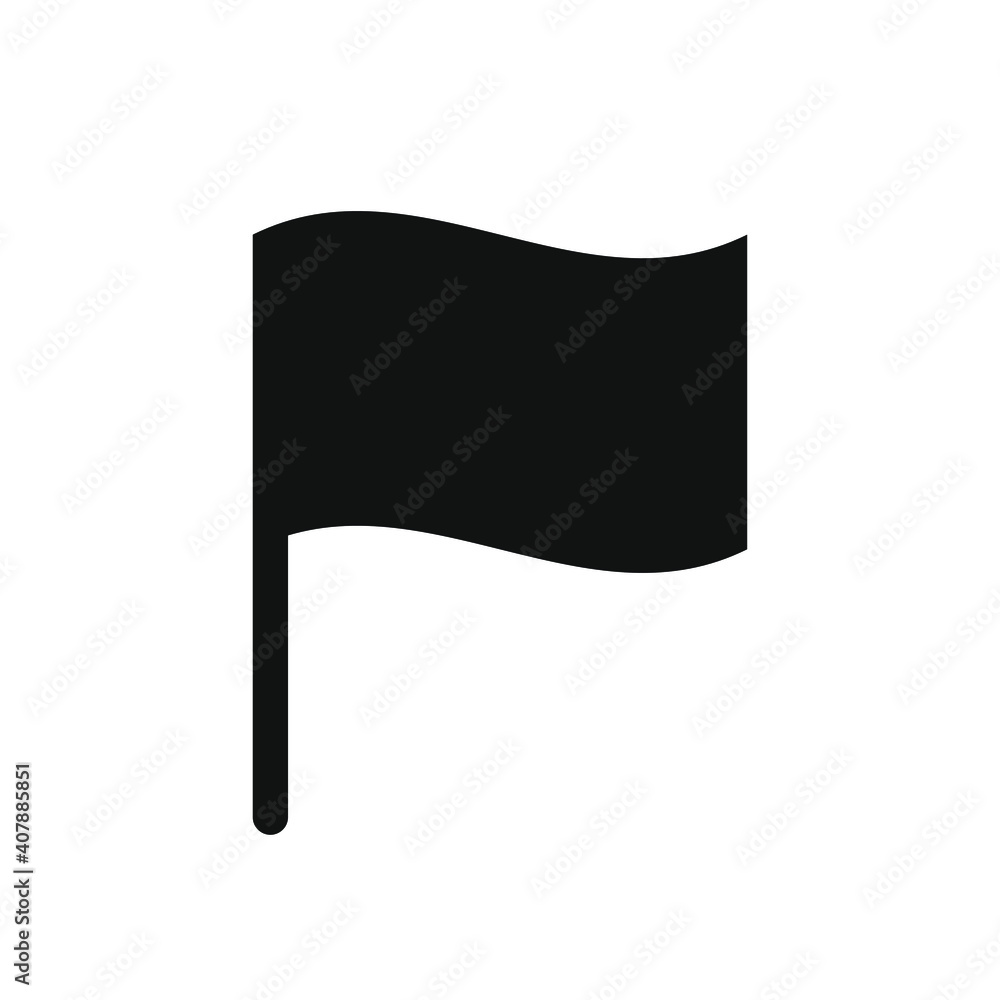Aufkleber flag vector icon. flat shape symbol sign. application and web interface logo image. black silhouette