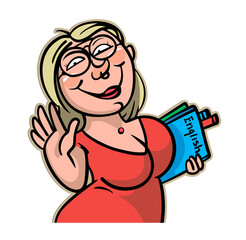 Obraz premium funny english teacher