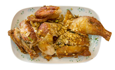 Garlic and Pepper Grill Chicken die cut in white background.