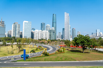 Obraz premium Guangzhou City Scenery and Modern Architecture Landscape