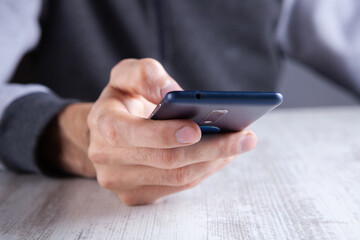 Man using his mobile phone