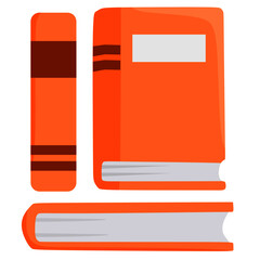 Vector illustration of thick book collection, perfect for school and library related designs