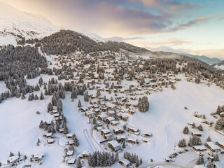 Fototapeta na wymiar Sunset in the mountains Switzerland 