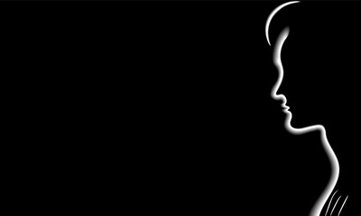 Linear Portrait Girl