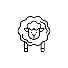 Lamb icon. Sweet dream vector illustration. Isolated contour of comfort dream on white background.