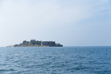 Fototapeta premium Abandoned Battleship island in Japan