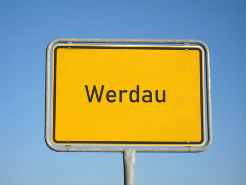 Ortsschild Werdau