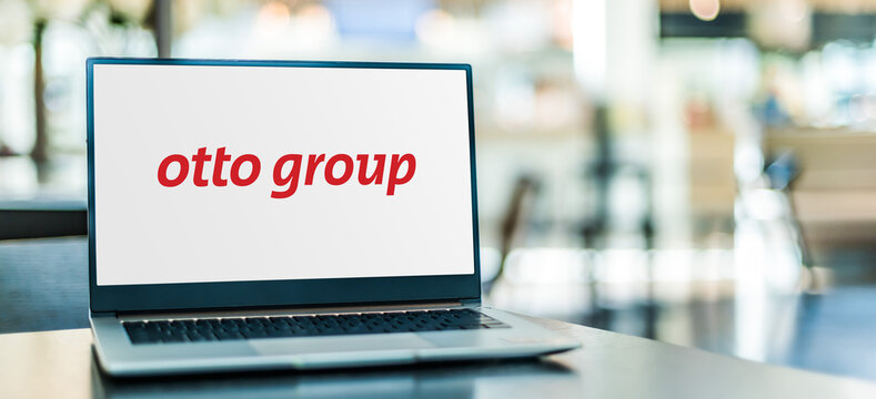 Laptop computer displaying logo of Otto Group