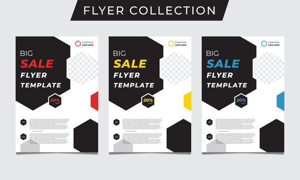 modern flyer collection template vector