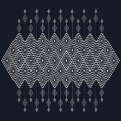 geometric folklore ornament pattern. tribal ethnic and motifs texture striped. retro embroidery style. design for background, wallpaper, decor, clothing, cover, curtain. vector illustration.