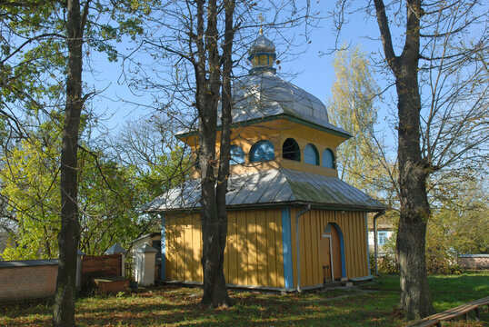 Wooden bell tower, Candlemas church in Olyka