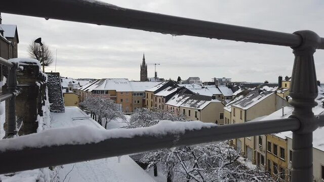 Belgique Wallonie Lorraine Arlon neige hiver paysage Cathedrale