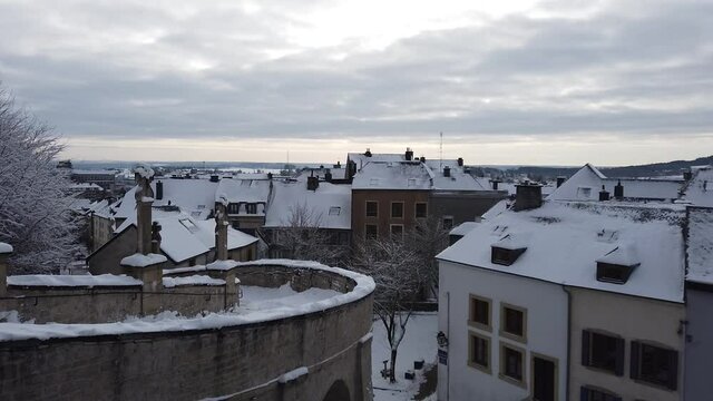 Belgique Wallonie Lorraine Arlon neige hiver paysage Cathedrale