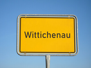 Ortsschild Wittichenau