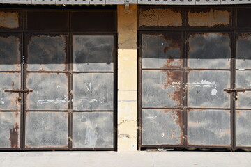 old metal doors