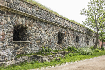 Remains of Suomenlinna fortress. Suomenlinna (Sveaborg) - sea fortress, which built gradually from 1748 onwards on a group of islands belonging to Helsinki district. Helsinki, Finland.