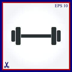 Dumbbells  vector icon