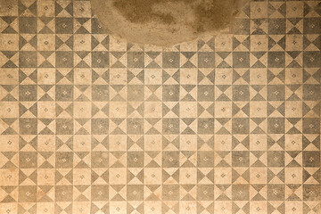 Flooring of ancient Rome found in the excavations of Pompeii