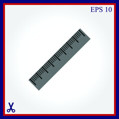 Straightedge vector icon