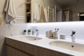 Deatil of bathroom in modern house