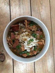 Chicken and Andouille Sausage gumbo