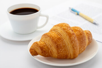Butter croissant for coffee break