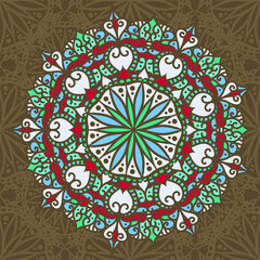 Mandala, Vector Mandala, floral mandala, flower mandala, oriental mandala, coloring mandala. Oriental pattern, vector illustration. Islam, Arabic, Indian, turkish, pakistan, chinese, ottoman motifs