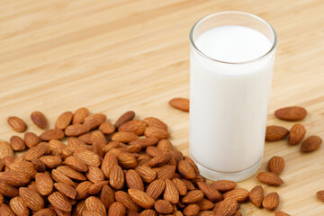 Almonds with Milk placed on the table