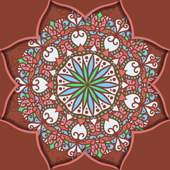Mandala, Vector Mandala, floral mandala, flower mandala, oriental mandala, coloring mandala. Oriental pattern, vector illustration. Islam, Arabic, Indian, turkish, pakistan, chinese, ottoman motifs