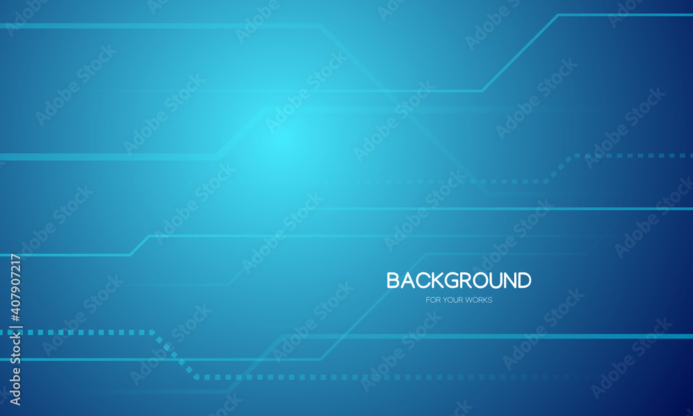 Aufkleber Abstract background vector illustration. Gradient blue with lines composition.