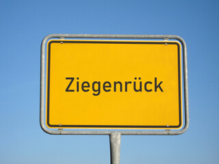 Ortsschild Ziegenbrück