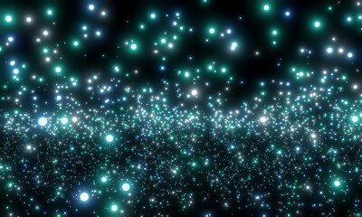 3D rendered abstract shiny particles