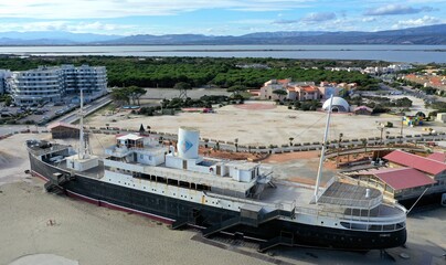 plage de port-Leucate et de Barcarès vue du ciel
