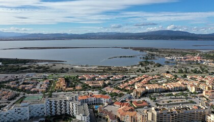 plage de port-Leucate et de Barcarès vue du ciel
