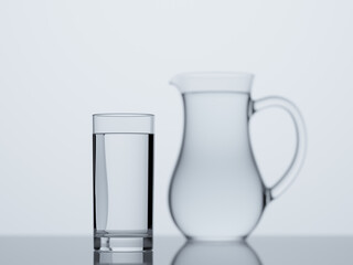 jug of water white background glass of water