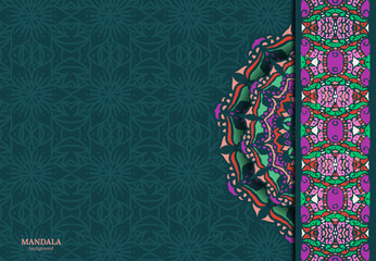 luxury ornamental colorful mandala design background