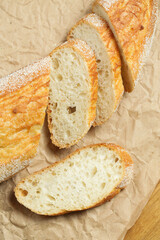 sliced bread on a board