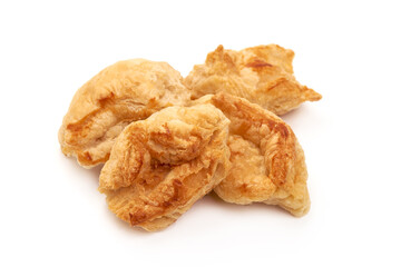 Fresh puff pastries, isolated on white background