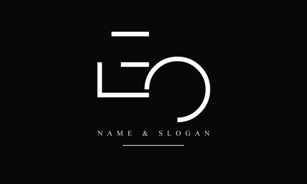 OE, EO, O, E abstract letters logo monogram