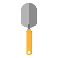 Garden trowel spade or shovel icon isolated on white background. Gardening tool. Vector illustration in cartoon style for your design