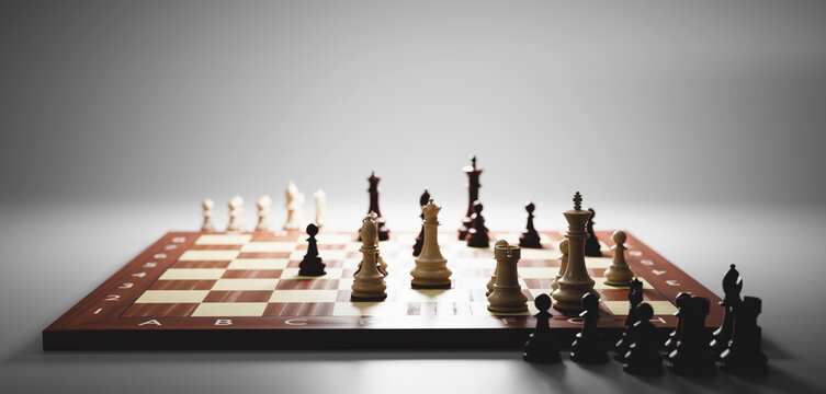 Chess game. Strategic desicion making. Plan and competition