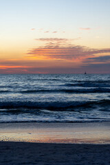 sunset on the beach