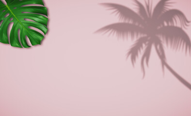Minimal tropical layout or banner