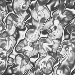 Aluminum abstract silver wave background 3d illustration, 3d render.